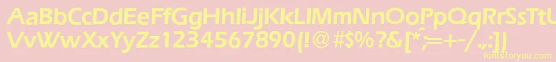 E820SansDemiRegular Font – Yellow Fonts on Pink Background