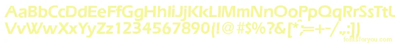 Czcionka E820SansDemiRegular – żółte czcionki