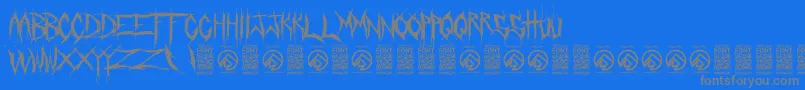 Шрифт CrucifixionRegular – серые шрифты на синем фоне