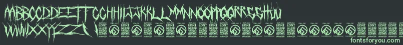 CrucifixionRegular Font – Green Fonts on Black Background