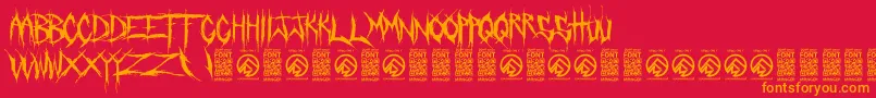 Шрифт CrucifixionRegular – оранжевые шрифты на красном фоне