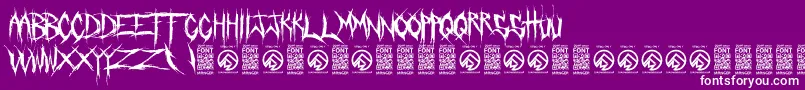 CrucifixionRegular Font – White Fonts on Purple Background