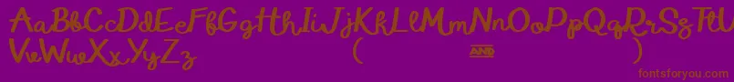 EduardoAureliaDemo Font – Brown Fonts on Purple Background