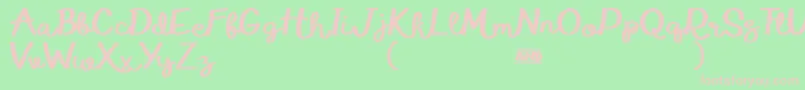 Шрифт EduardoAureliaDemo – розовые шрифты на зелёном фоне