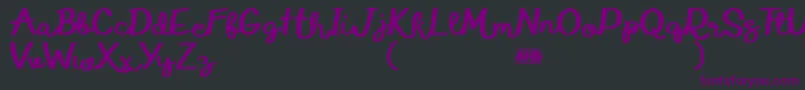 Шрифт EduardoAureliaDemo – фиолетовые шрифты на чёрном фоне
