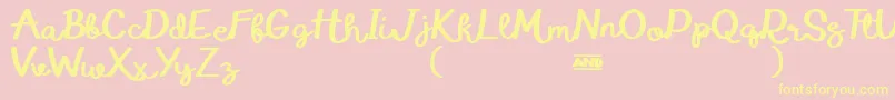 EduardoAureliaDemo Font – Yellow Fonts on Pink Background