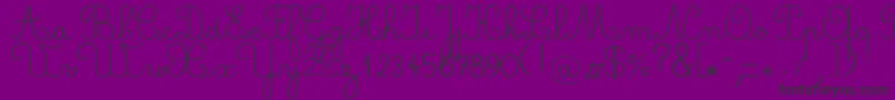 Crayonl Font – Black Fonts on Purple Background