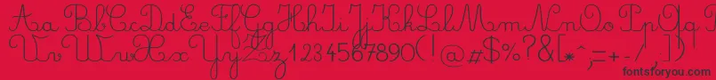 Crayonl Font – Black Fonts on Red Background