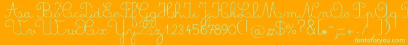 Weitere Informationen zur Crayonl-Schriftart Crayonl-Schriftart – Grüne Schriften auf orangefarbenem Hintergrund