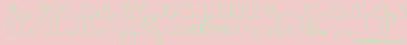 Crayonl Font – Green Fonts on Pink Background