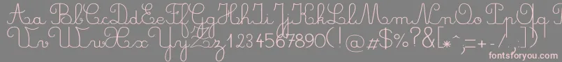 Crayonl Font – Pink Fonts on Gray Background