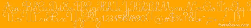 Подробнее о шрифте Crayonl Шрифт Crayonl – розовые шрифты на оранжевом фоне