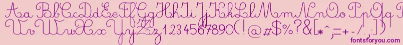 Crayonl Font – Purple Fonts on Pink Background