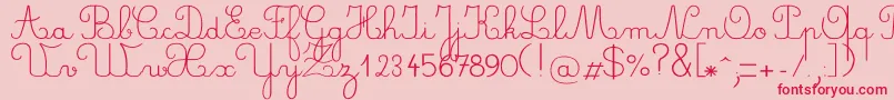 Crayonl Font – Red Fonts on Pink Background