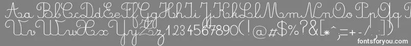 Crayonl Font – White Fonts on Gray Background