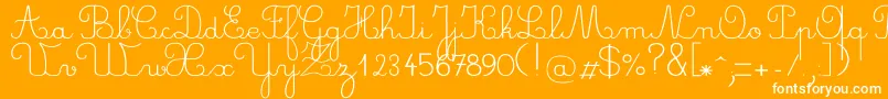 Crayonl Font – White Fonts on Orange Background