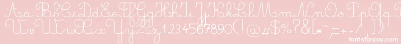 Crayonl Font – White Fonts on Pink Background