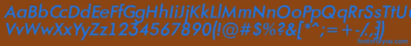 AFuturaortoltBolditalic Font – Blue Fonts on Brown Background