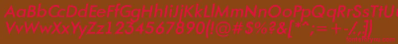 AFuturaortoltBolditalic Font – Red Fonts on Brown Background