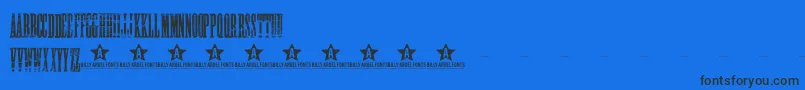 NightStalkerTrial Font – Black Fonts on Blue Background