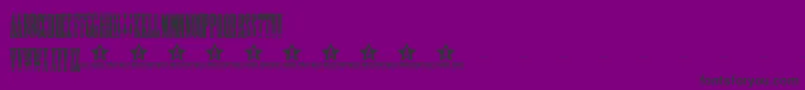 Шрифт NightStalkerTrial – чёрные шрифты на фиолетовом фоне