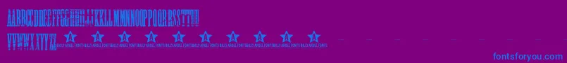 NightStalkerTrial Font – Blue Fonts on Purple Background