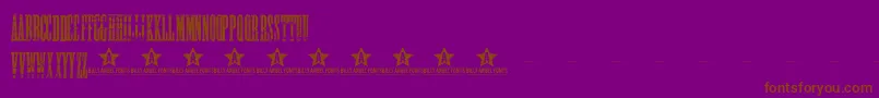 NightStalkerTrial Font – Brown Fonts on Purple Background