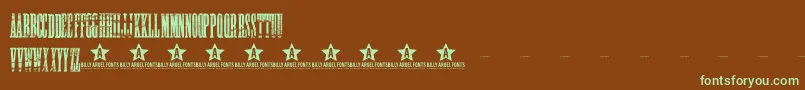 NightStalkerTrial Font – Green Fonts on Brown Background