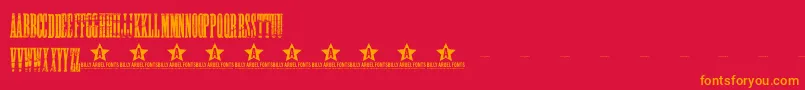 NightStalkerTrial Font – Orange Fonts on Red Background
