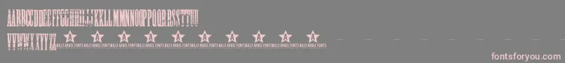 Fonte NightStalkerTrial – fontes rosa em um fundo cinza