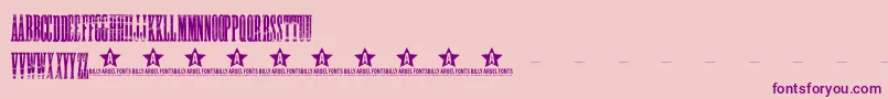 NightStalkerTrial-Schriftart – Violette Schriften auf rosa Hintergrund