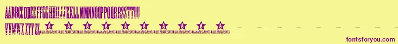 NightStalkerTrial Font – Purple Fonts on Yellow Background