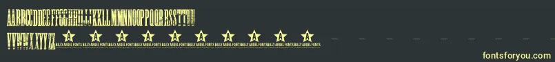 NightStalkerTrial Font – Yellow Fonts on Black Background