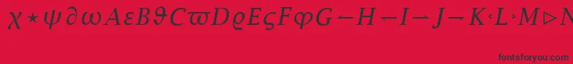 LucidaBrightMathItalicRegular Font – Black Fonts on Red Background