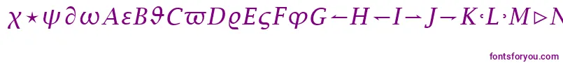 fuente LucidaBrightMathItalicRegular – Fuentes Moradas Sobre Fondo Blanco