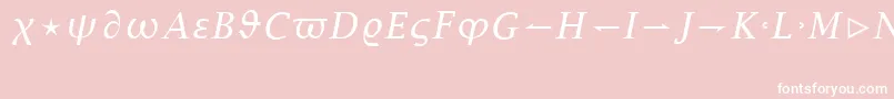 LucidaBrightMathItalicRegular Font – White Fonts on Pink Background