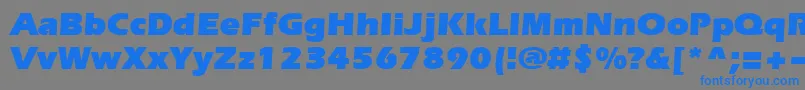 Evrsu Font – Blue Fonts on Gray Background