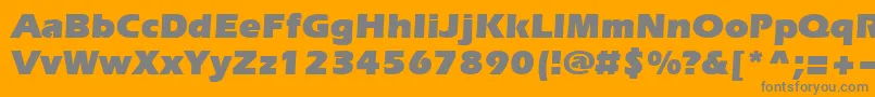 フォントEvrsu – オレンジの背景に灰色の文字