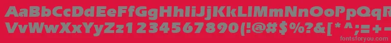 Evrsu Font – Gray Fonts on Red Background