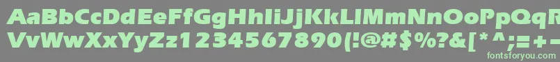 Evrsu-fontti – vihreät fontit harmaalla taustalla