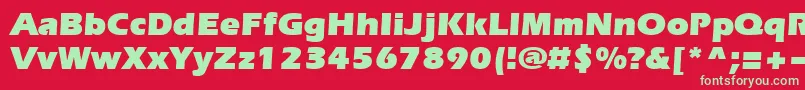Evrsu Font – Green Fonts on Red Background