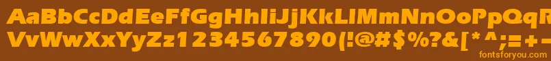 Шрифт Evrsu – оранжевые шрифты на коричневом фоне
