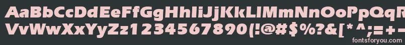 Evrsu Font – Pink Fonts on Black Background