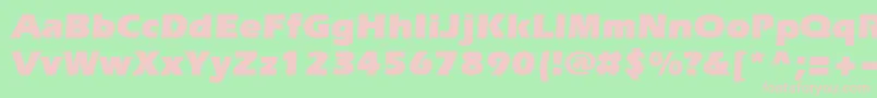 Evrsu Font – Pink Fonts on Green Background