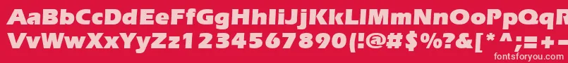 Evrsu Font – Pink Fonts on Red Background