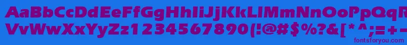 Шрифт Evrsu – фиолетовые шрифты на синем фоне