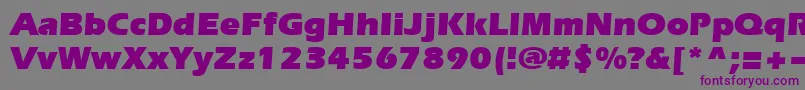 Evrsu-fontti – violetit fontit harmaalla taustalla
