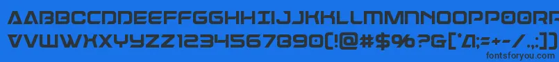 Dameroncond Font – Black Fonts on Blue Background