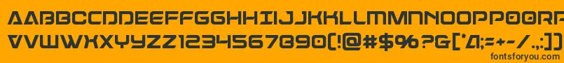 Dameroncond Font – Black Fonts on Orange Background