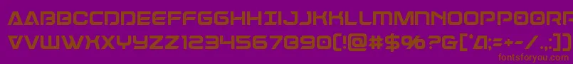 Dameroncond Font – Brown Fonts on Purple Background